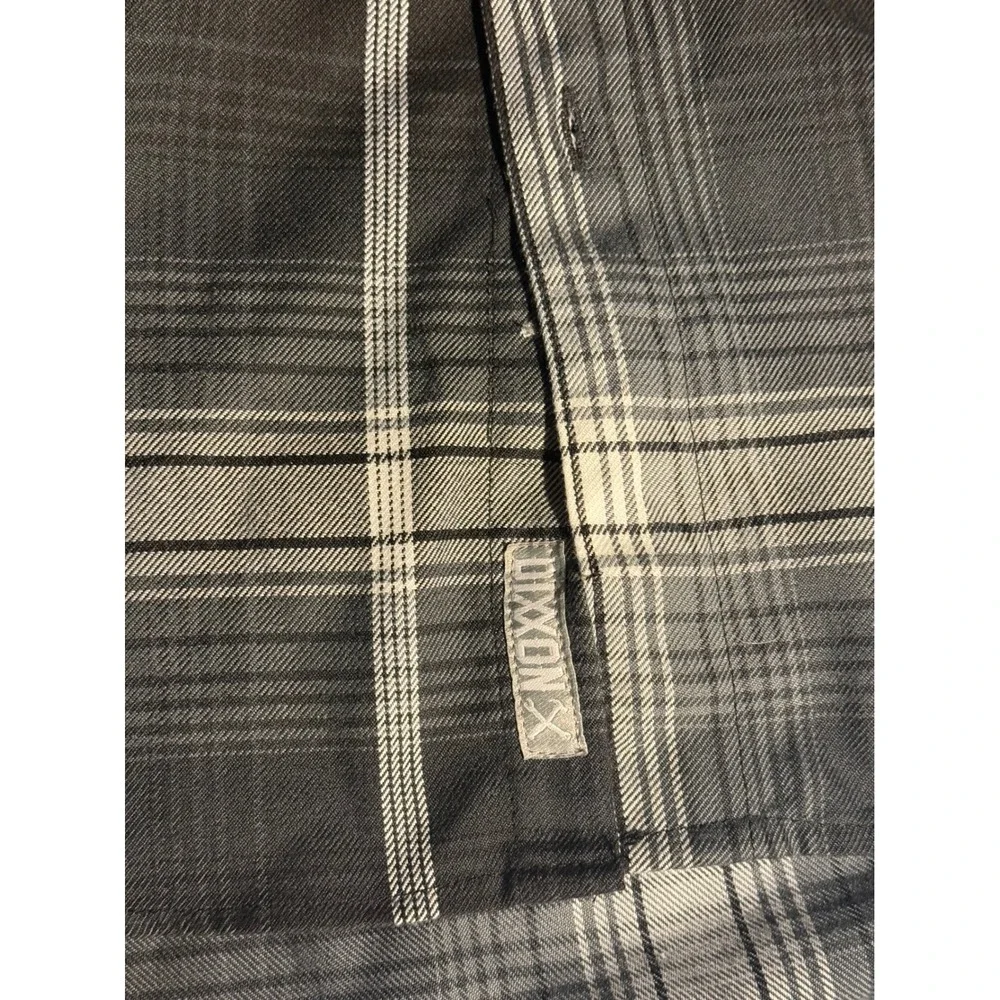 Dixxon Flannel Co Youth Division Grey Black Plaid D-Tech Shirt Kids XL